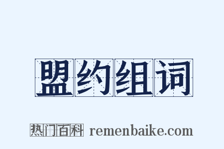 盟约组词是什么意思的图片